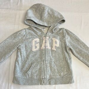 GAP Gray Zip-Up Hoodie with Logo